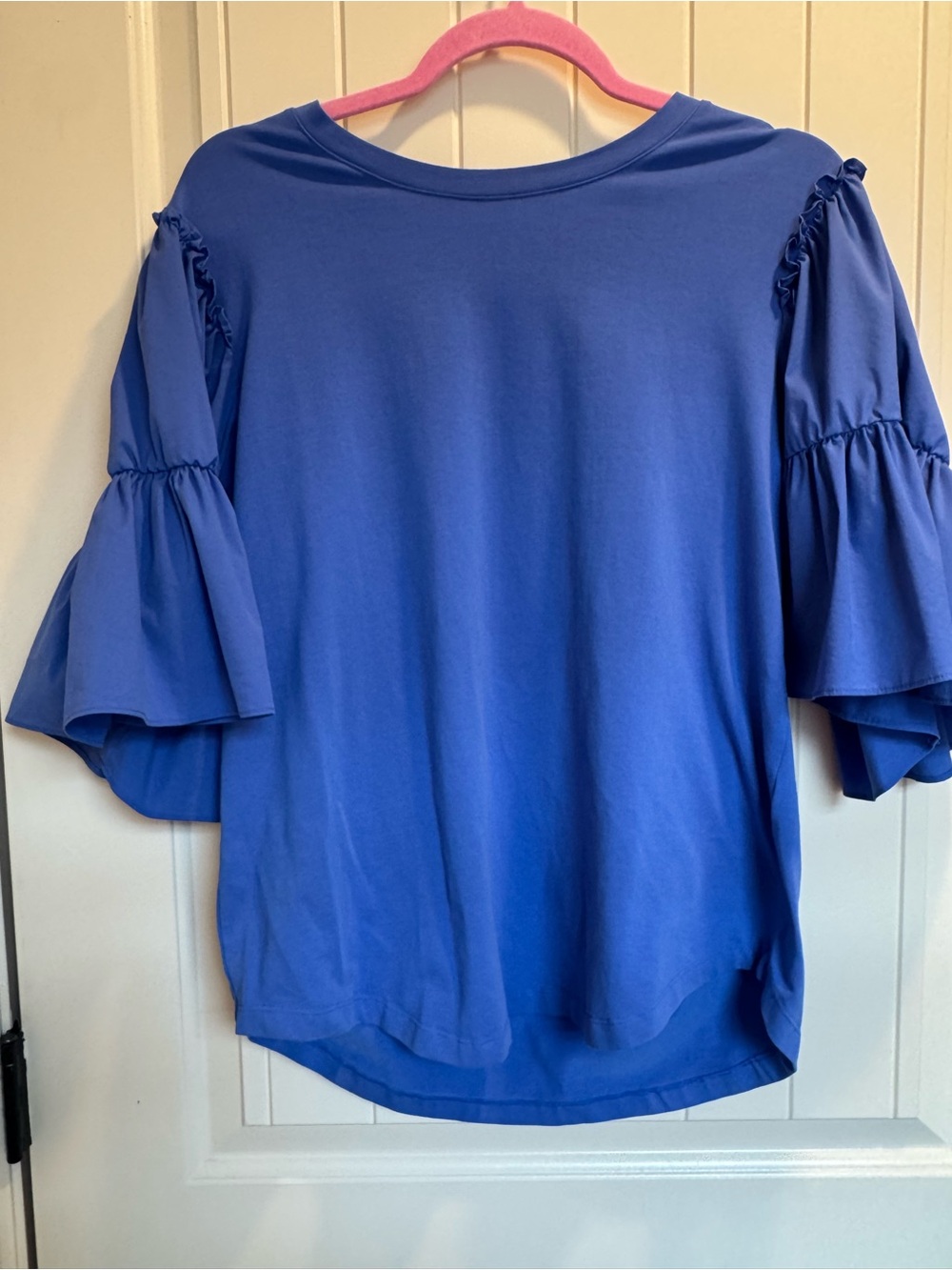 Chico's Royal Blue Ruffle Sleeve Tunic